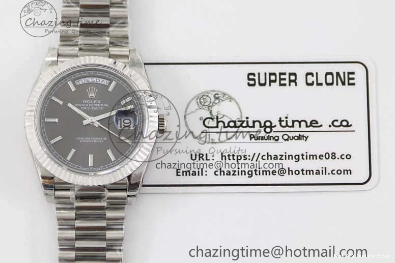 AAA Replica Watches Practical Best on 904L SS A Day TWF Bracelet Date 40mm SS Steel Grey 2358 Dial 1:1 Edition 0102